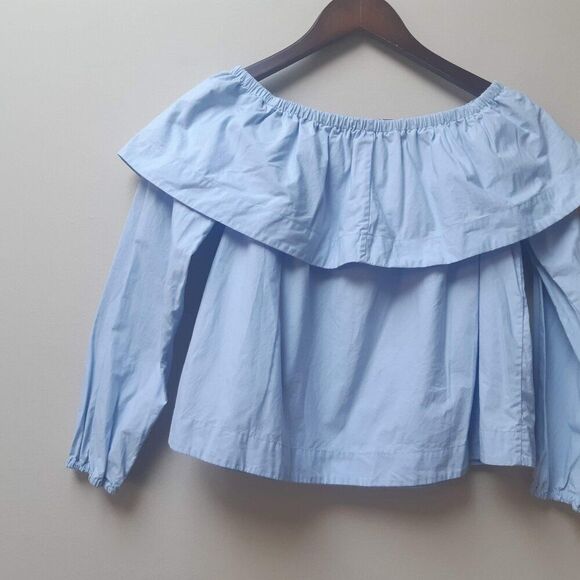 Aritzia Wilfred Morel light blue cotton top - Picture 2 of 4